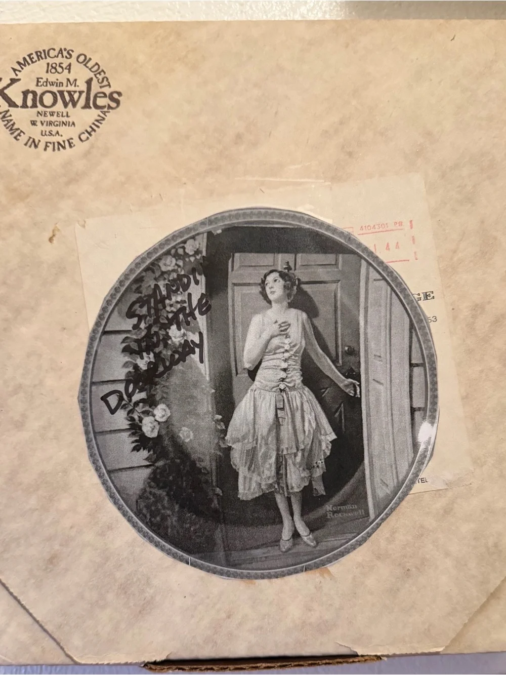 “Standing in the Doorwell” Norman Rockwell Collector Plate with COA